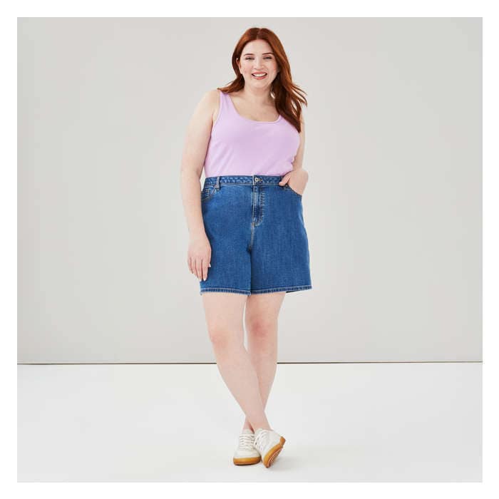 Women+ Essential Organic Cotton Rib Tank - Light Purple